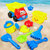 儿童沙滩玩具车套装宝宝沙漏宝挖沙铲子桶玩沙子工具水壶男女小孩(小棕桶+中号沙漏10件套 默认版本)第3张高清大图