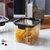 摩登主妇密封罐食品级塑料厨房储物罐谷物储存罐子五谷杂粮收纳盒(黄色八件套)第7张高清大图