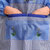 VTyee格子围裙加大桃皮绒长袖罩衣厨房防尘花朵发财树罩衣(自行车女孩咖啡)第3张高清大图