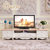 拉斐曼尼 FK006 欧式电视柜 法式简约实木客厅组合地柜 大理石电视柜2.2米(2.2米 红龙玉大理石)第2张高清大图