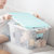 茶花收纳箱家用塑料有盖储物加厚特大号箱子衣服透明收纳盒整理箱(蓝色)第5张高清大图