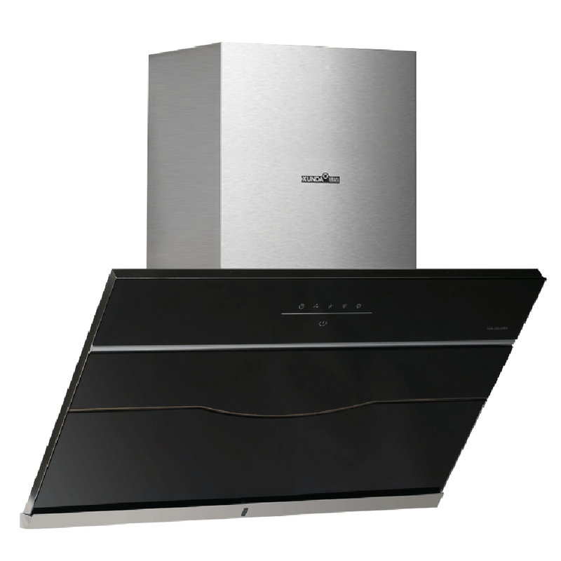 迅达xundacxw200cd02近吸式黑色钢化玻璃抽油烟机200w电机功率大吸力