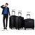 迪嘉乐 2017高端商务男士登机箱16寸航空旅行箱万向轮PVC材质拉杆箱20寸22寸行李箱(黑色 22寸)第4张高清大图
