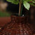 手工草编陶胎小花瓶 插花器 日式花道 客厅摆件 创意陶瓷花器第2张高清大图