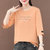 七分袖t恤女2022年新款夏季宽松白色中袖上衣纯棉半袖短袖体恤衫(橘粉色 XL)第5张高清大图