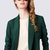 欧美时尚小西装女外套2021新款秋装简约气质修身大码OL职业西服(墨绿色 L)第2张高清大图