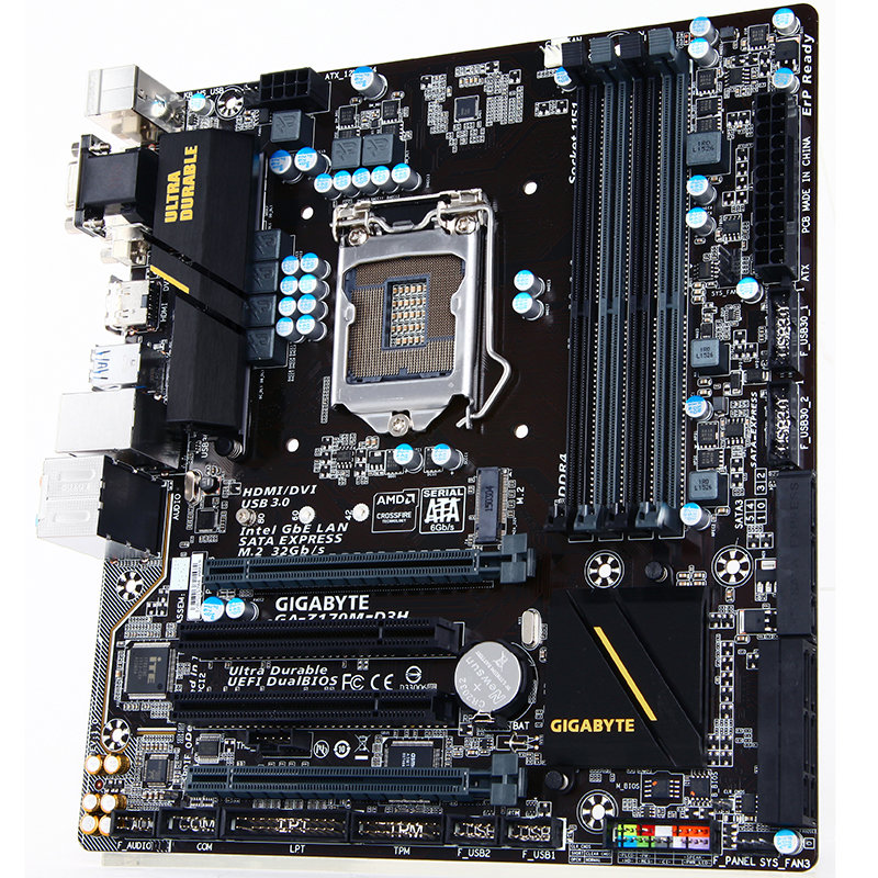 技嘉(gigabyte)z170m-d3h主板 (intel z170/lga 1151)