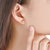 阿玛莎 彩金耳钉女时尚AU750蕾丝蝴蝶结气质18k金耳环耳饰第5张高清大图