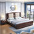 吉木多 红橡木现代新中式实木床1.8米双人大床主卧软靠背包高箱储物轻奢婚床(1.8*2米 单床)第4张高清大图