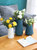简约欧式小花瓶客厅插花干花装饰摆件办公室水培植物塑料瓶(细长条深蓝色)第3张高清大图