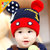 婴儿帽子秋冬季0-3-6-12个月男女宝宝帽子韩国儿童小孩毛线帽套头帽1-2岁(红色)第3张高清大图
