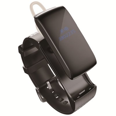 纽曼（Newmine）智能手环Z110黑色  智能手环蓝牙耳机相结合 摘取接听