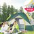 卢卡诺（LOCAMO） 帐篷户外双人3-4人全自动野外露营帐篷套装(军绿色)第2张高清大图