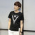 夏季衣服男士短袖T恤韩版修身体恤潮男款半袖简约(深蓝色 XXL)第4张高清大图