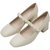 SUNTEK玛丽珍女鞋软皮中跟晚晚风温柔鞋2021年新款春季高跟奶奶粗跟单鞋(34 米白色)第5张高清大图