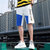 【W.Xuan】短裤男夏天五分裤薄款休闲运动宽松沙滩大裤衩(粉红色 30)第3张高清大图