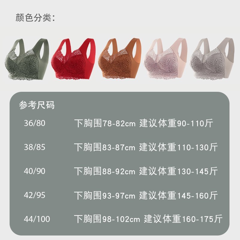 背心式中老年胸罩大码女性(橄榄绿 橄榄绿 36/80(约90-110斤)