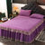 纯色欧式珊瑚绒加厚保暖床裙床罩单件1.5m1.8m2.0m防滑床单床笠套(紫红)第4张高清大图