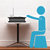 SKYMI简约现代站立笔记本折叠桌家用台式桌简易可升降站立式电脑桌(黑色)第5张高清大图