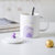 亿嘉IJARL可爱陶瓷杯子女带盖勺恐龙马克杯创意个性潮流水杯家用牛奶早餐咖啡杯(紫色恐龙马克杯)第2张高清大图