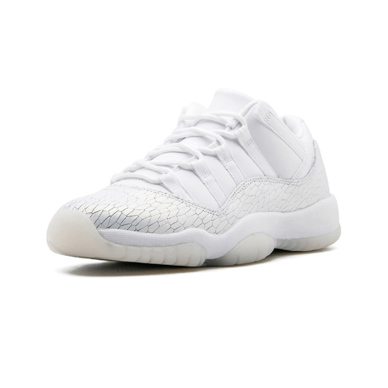 nike air jordan 11 low gs 乔11 aj11纯白爆裂纹男女篮球鞋897331