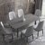 意式岩板餐桌椅组合现代简约长方形北欧轻奢餐桌家用小户型饭桌(维克灰（一桌四椅）)第2张高清大图