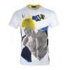 超市-服饰Versace白色男士印花短袖T恤 A79229-A201952-A001(白色 L)