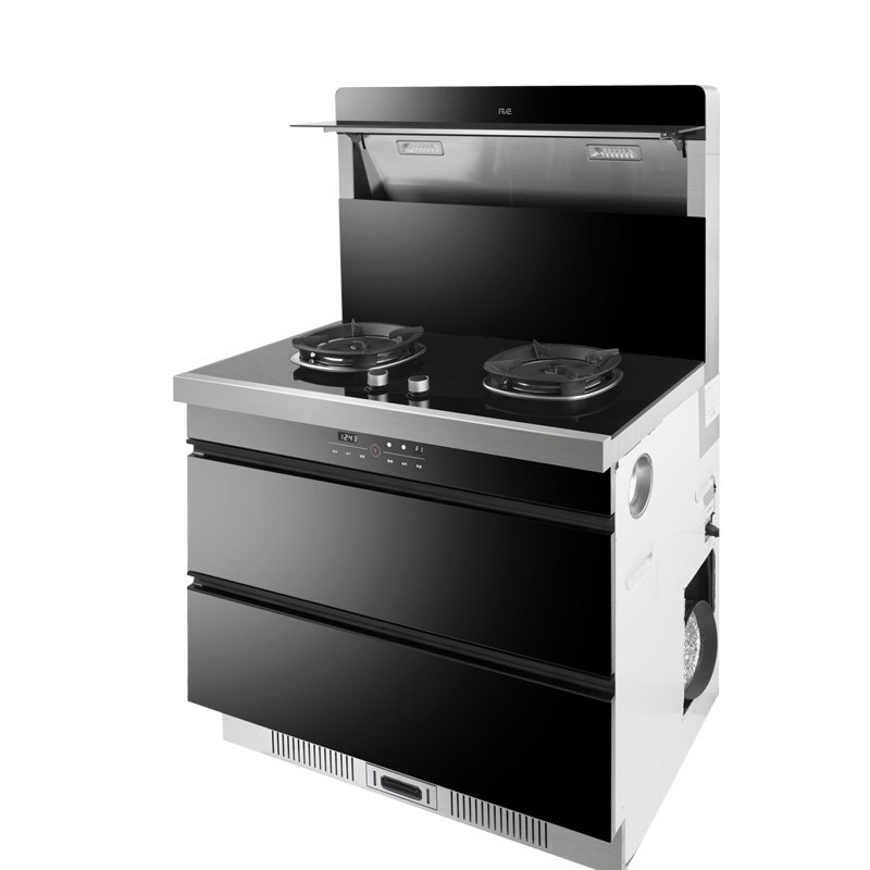 睿尚jjzha90a2集成灶侧吸下排红外线燃气灶消毒柜烟机整体集成灶