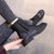 SUNTEK马丁靴女英伦风女鞋2021新款冬季加绒加厚百搭平底大码短靴41(37 黑色 厚绒 赠运费险送鞋带)第3张高清大图