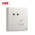 ABB开关插座面板无框轩致系列雅典白墙壁86型电源插座面板二三极五孔插座AF205第5张高清大图
