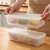 日式保鲜盒多功能冰箱葱姜蒜收纳盒厨房三格沥水水果密封盒备菜盒(2个装)第5张高清大图