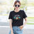 巴洛尼莫2021新款短袖T恤女夏季纯棉透气时尚简约印花韩版上衣(粉红色 M)第2张高清大图