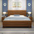 恒兴达 橡胶木新中式实木双人床1.8米1.5m现代简约高箱储物主卧床北欧婚床家具(1.5*2米胡桃色 床+床垫+床头柜*2)第3张高清大图