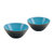 意大利 GUZZINI 多彩沙拉碗小吃盘果盘 二件套 12cm 国美厨空间(黑蓝)第2张高清大图