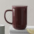 丹麦VIVA 极简带不锈钢滤网平衡带把陶瓷茶杯泡茶杯500ml 国美厨空间(酒红色)第4张高清大图