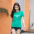 Dream Gate夏季新款T恤长字母印花休闲纯色修身韩版女装(绿色 XXL)第5张高清大图