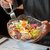 猫厨日式金边玻璃碗沙拉碗碗盘套装家用水果碗零食果盘碗碟餐具(透明中号买一送一【2碗+4只叉子】)第3张高清大图