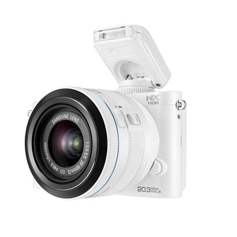 三星(samsung)nx1100 智能微型单电套机 (20-50mm) (白色 套餐二 )
