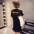 Mistletoe2017夏季新款时尚女装衣服韩版刺绣中长款女士连衣裙(黑色 S)第3张高清大图