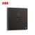 ABB官方旗开关插座面板轩致无框星空黑色系列USB+五孔一开单控双控错位二三插三孔16A电视电话电脑六类网插86型家用(一位电视AF301-885)第3张高清大图
