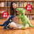 恐龙毛绒玩具抱枕男女孩睡觉床上娃娃可爱儿童玩偶大号霸王龙公仔(绿色大恐龙 组合 1.1-1.2米全长+30厘米不同款恐龙【可拆洗】)第5张高清大图