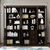 朷木 新中式实木书柜现代简约2345玻璃门设计书房文件柜客厅展示收纳柜(胡桃色 两门书柜)第3张高清大图