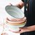 日式陶瓷家用拉面碗7英寸创意斗笠螺蛳粉泡面碗面汤拌面碗沙拉碗(7寸斗笠面碗-绿色波浪 送筷子)第3张高清大图