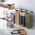 密封罐透明塑料厨房香料食品坚果咖啡豆储物罐家用五谷杂粮收纳盒(中号-900ML)第3张高清大图