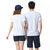 艾酷狼 夏季运动套装夏情侣装 短袖套装 运动服女男夏休闲服(白色 男XL)第2张高清大图