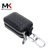 莫尔克（NERKEL）新款男士商务羊皮双拉链汽车钥匙包时尚大容量编织真皮腰挂钥匙包(黑色)第4张高清大图