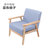 一米色彩 简易沙发 北欧田园布艺双人单人沙发椅小型实木简约日式沙发(深灰色 三人位)第3张高清大图
