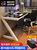凡积简约现代 钢化玻璃电脑桌台式家用办公桌 简易学习书桌写字台(长120cm黑色玻璃-无键盘)第2张高清大图