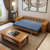 皮耐迪 新中式实木沙发组合 小户型贵妃转角沙发床 客厅家具(单人位)第4张高清大图