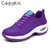 CaldiceKris（中国CK）新款飞织厚底轻便百搭女鞋CK-X1667(蓝色 35)第2张高清大图